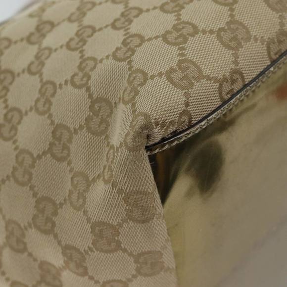 GUCCI GG Canvas Sherry Line Hand Bag Beige Pink gold 131230 Auth 72030 - Picture 16 of 16